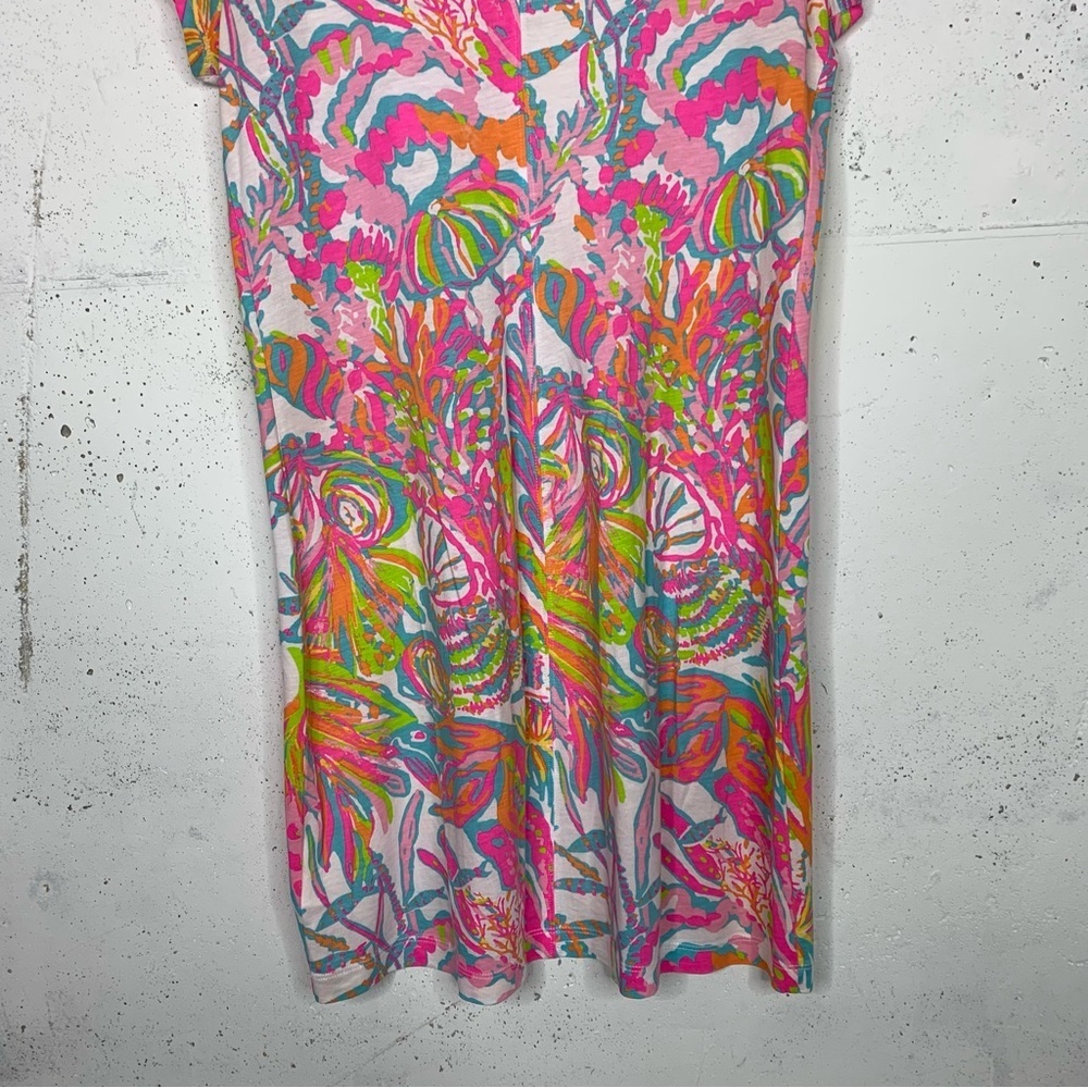 Lilly Pulitzer Brewster Tee Short Dress Tropical Print Size Medium - Picture 8 of 11